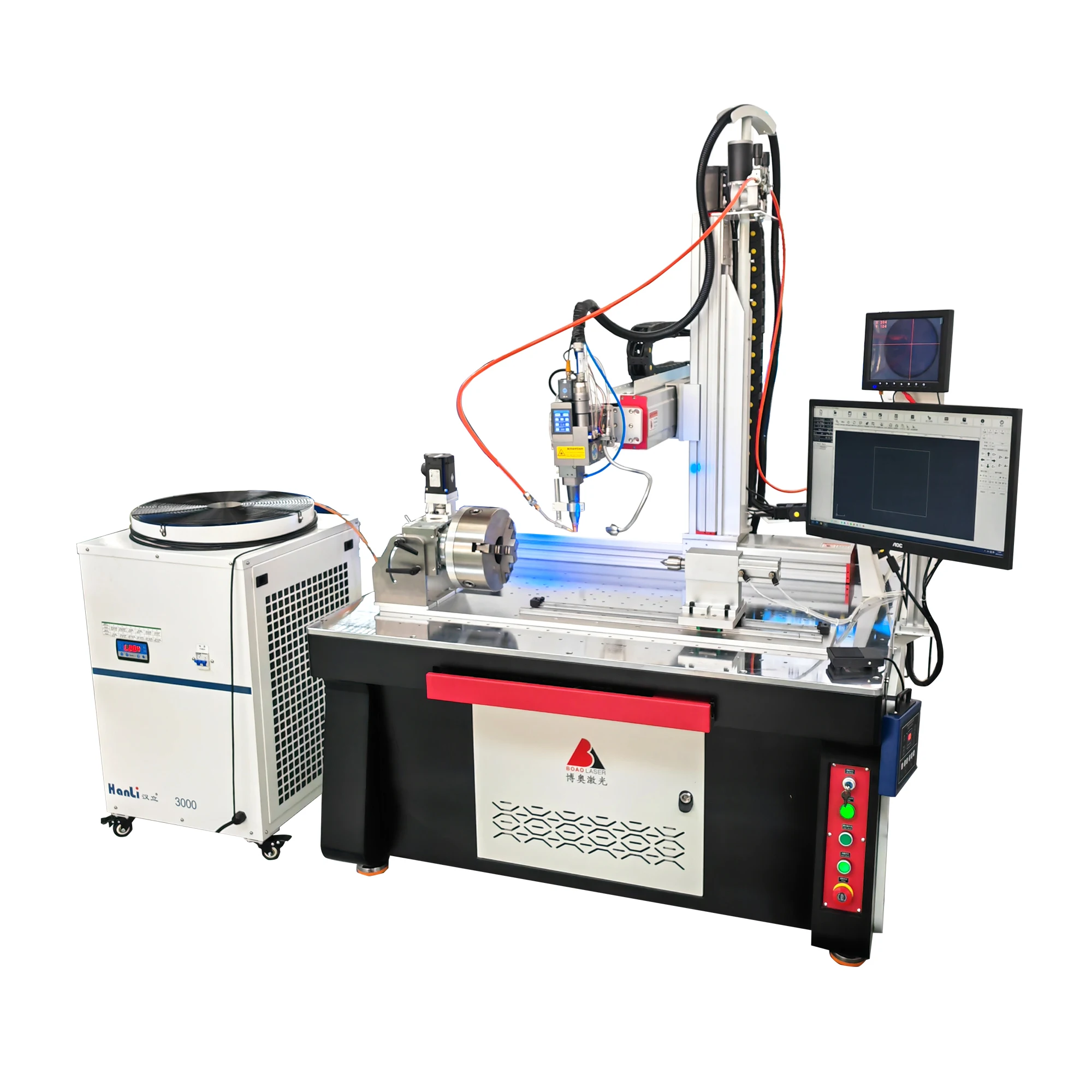 laser welder withCCD display screen laptop battery pack kitchenware aluminum window frames automated fiber laser welding machine