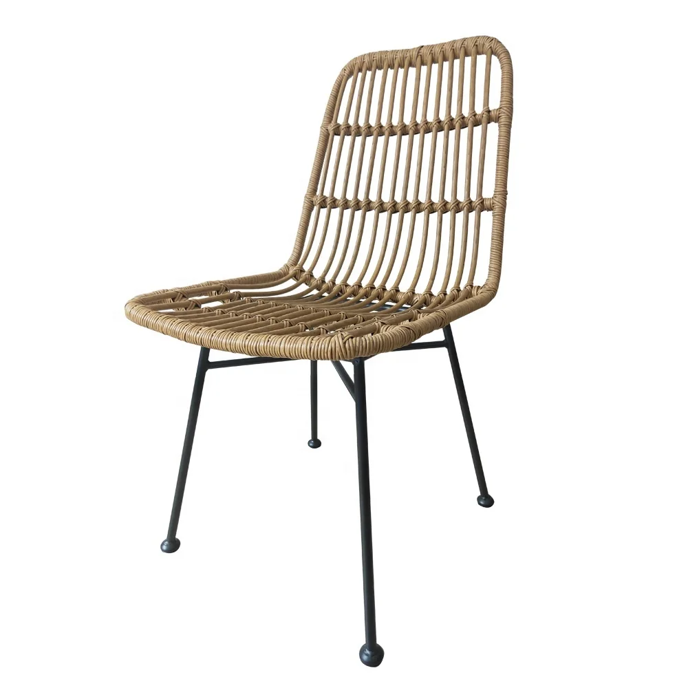 
Lawn French Bistro Dining Room Balcony Rattan Armless Terrace Swimming Pool Beach Outdoor Wicker Chairs 