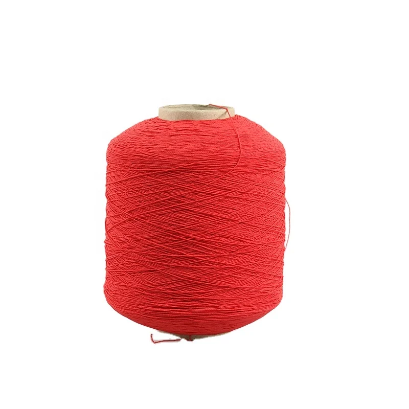 yarn manufacturer supplier raw white or black or dyed latex elastic covered rubber thread yarn 90# 150D