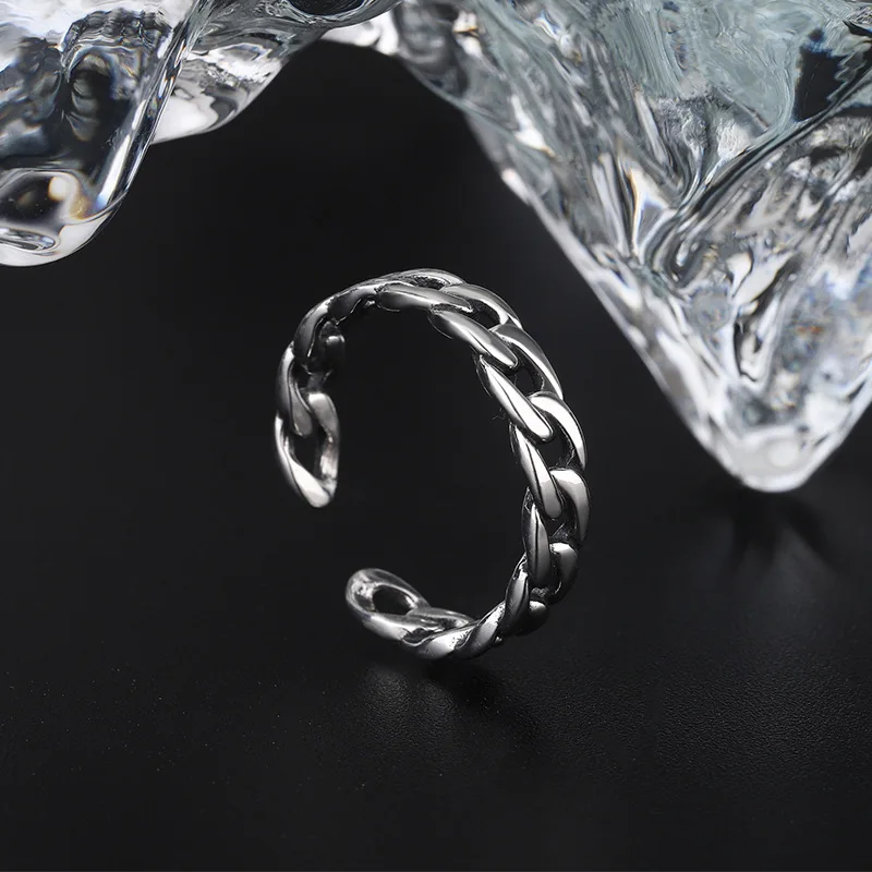 Wholesale New Arrivals Fashion Luxury Vintage Link Chain Rings For Men Women Ladies Female Jewelry Ring