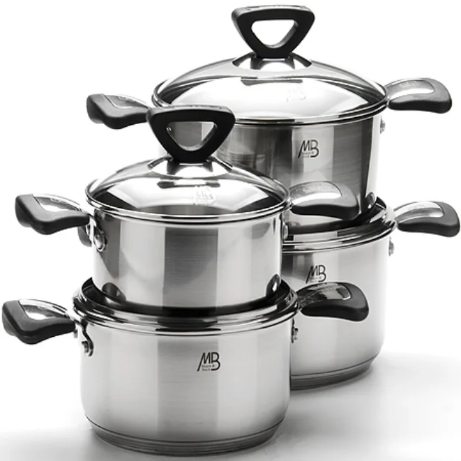 Japanese Casserole Casserole Induction Stainless Steel Stock Pot Heavy Duty Cookware 3 Sizes Sets