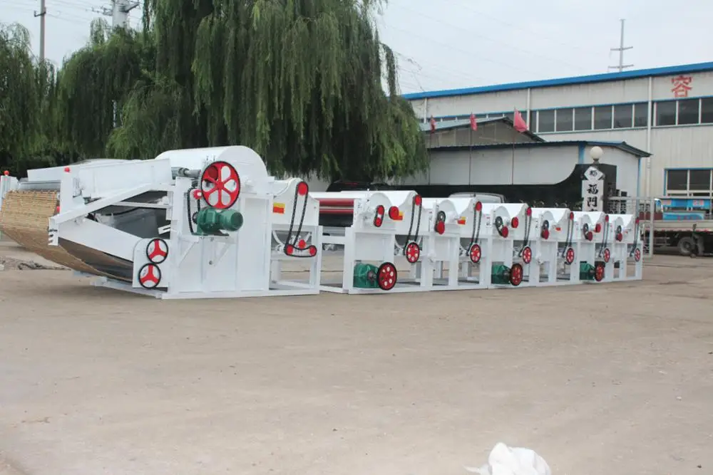 Textile waste jeans polyester fiber yarn opening fiber  recycling machine production line waste clothes recycle machine