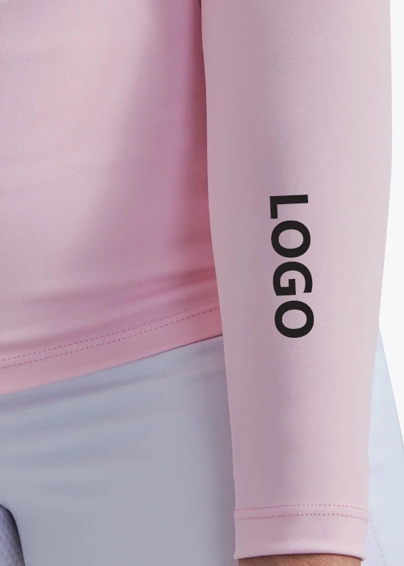 Quick Dry Zipper Equestrian Base Layer Horse Riding Long Sleeve T-Shirt Equestrian Top