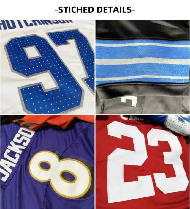 2025 Ready to Ship Top Quality Rugby Jersey Quick Dry Polyester Men Sport Wear Breathable Embroidered American Football Jersey