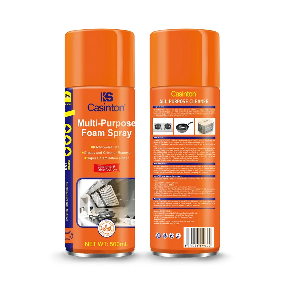 Kitchen Cleaner Foam Spray for Heavy Oil Stain Kitchen Re-oiled Cleaning Agent