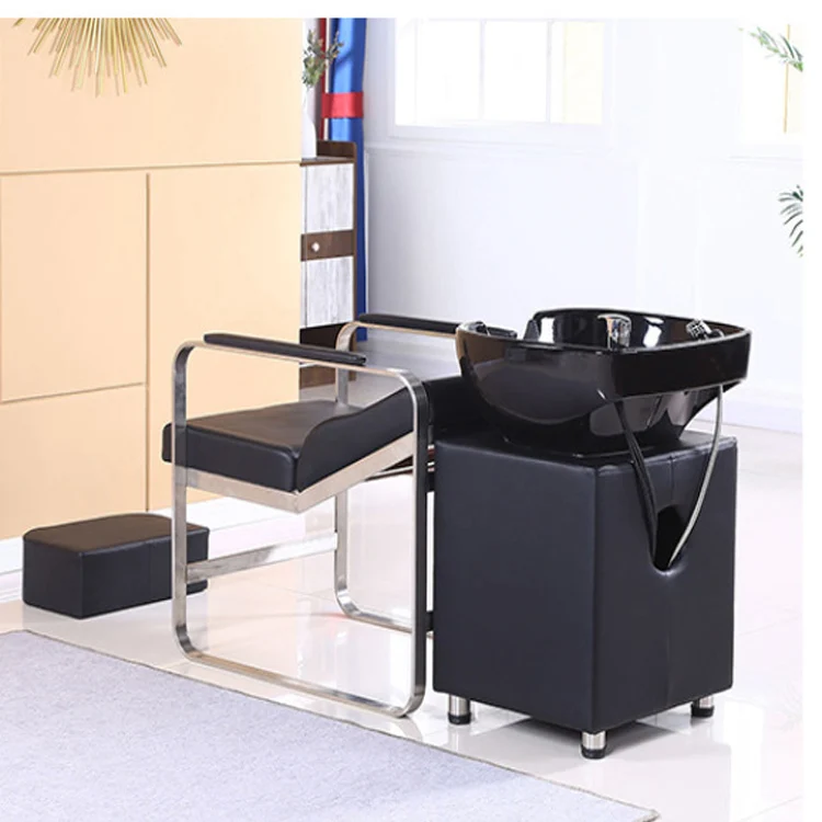 Salon Massage Chair Modern Spa Chair Shampoo Chair With Ceramic Bowl Sink