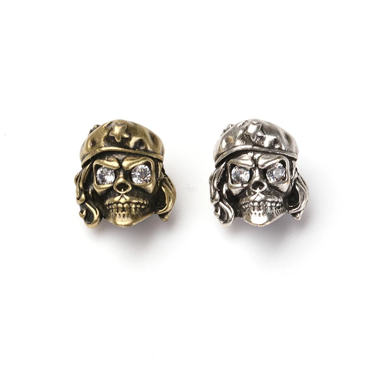 Antique star on skull Bead for  bracelet making  paracord bead for Survival Bracelet