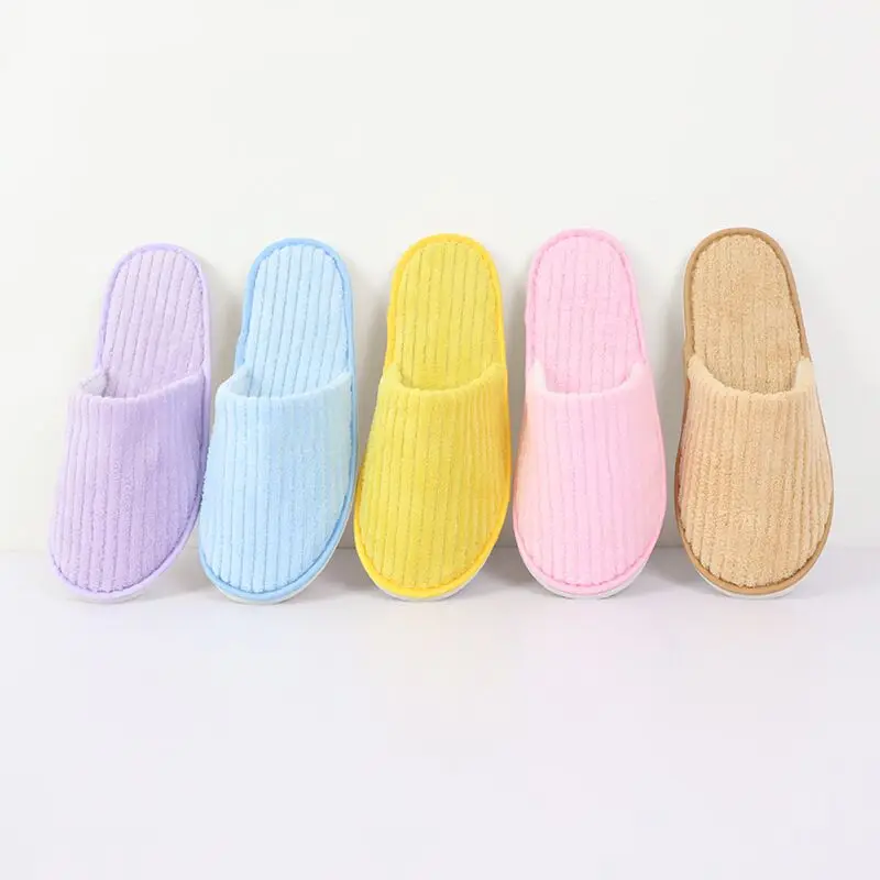 Hotel guesthouse disposable products high-grade coral velvet slippers business club home slippers