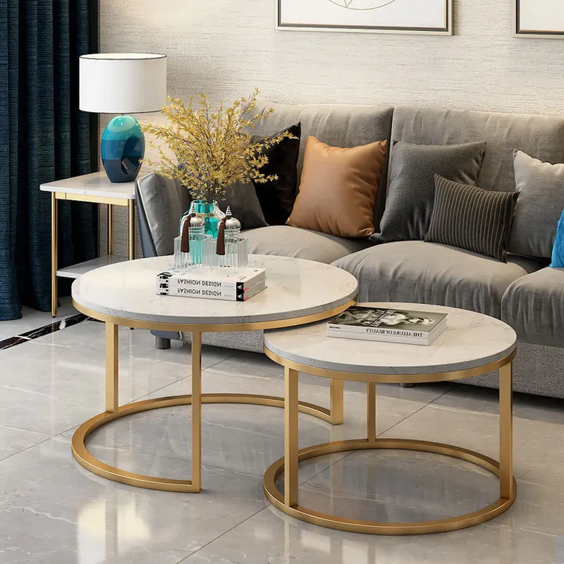 Adorable Classic Rustic Round Iron End Table For Cafe Living Room Luxury Coffee Table