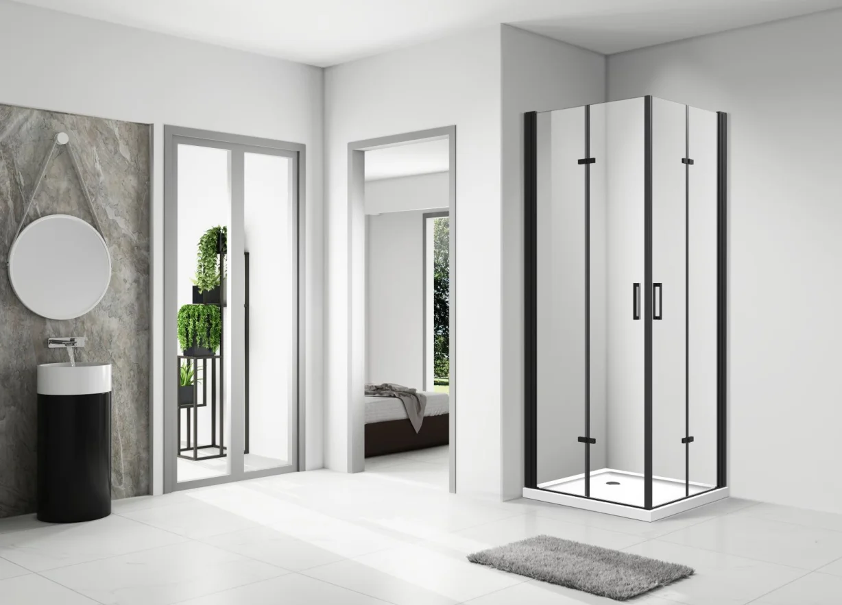 High quality black aluminum glass  shower enclosure shower rooms for bathroom