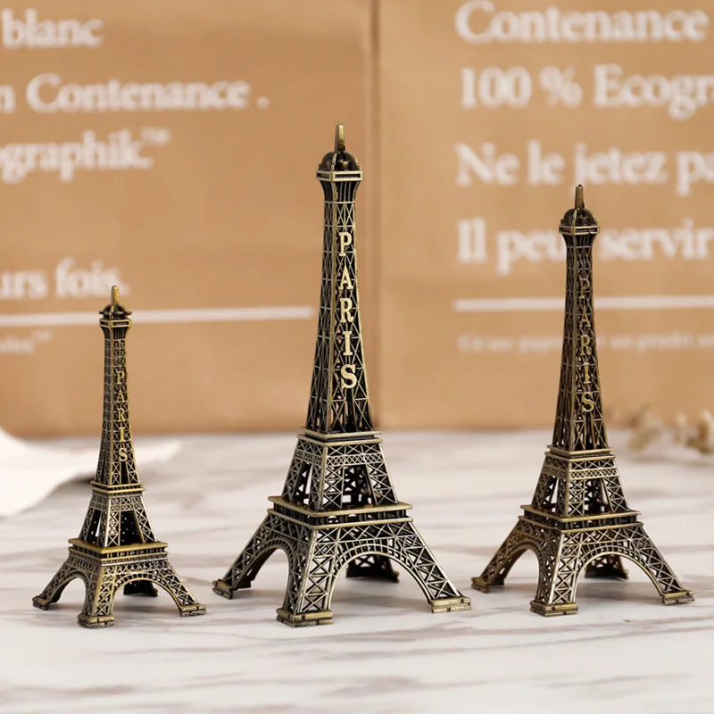 European iron crafts Paris Eiffel Tower architectural model office decoration home metal ornaments