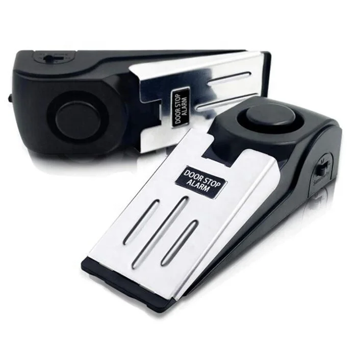 Portable Travel Security Door Stopper Alarm Door Wedge 120DB Siren Anti-theft Security Doorstop Alarm Hardware Accessories