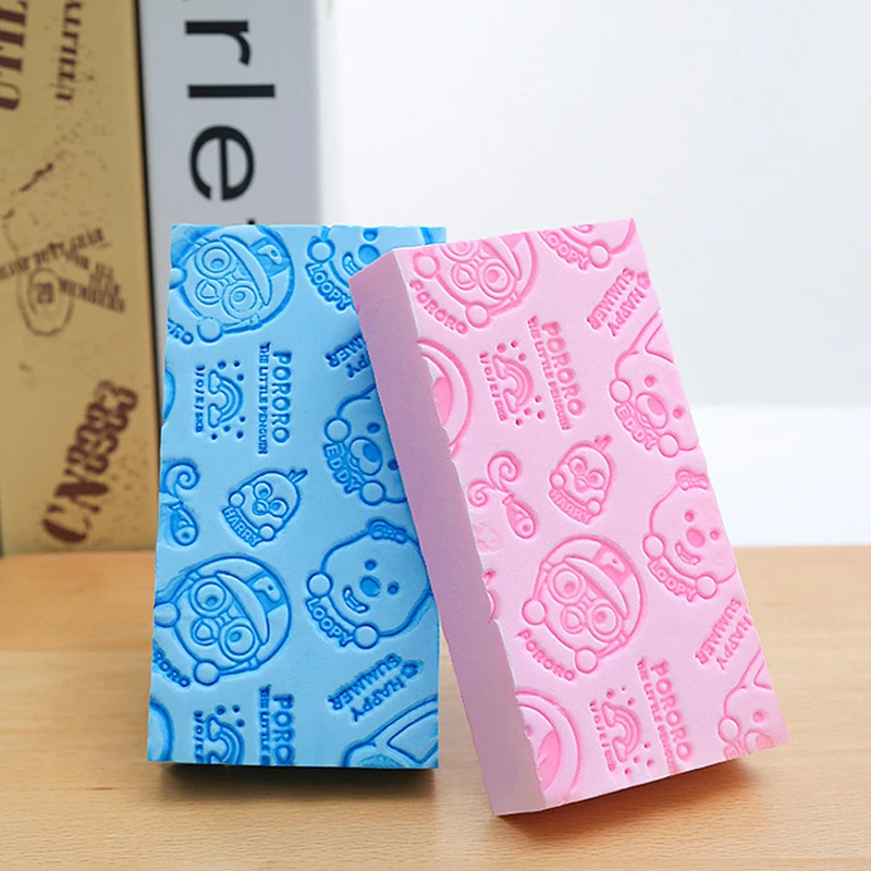 Wholesale High Quality eponge exfoliante Baby Bath Sponge exfoliant Newborn Bathing PVA Cartoon Printed Mud Back Rubbing Sponges