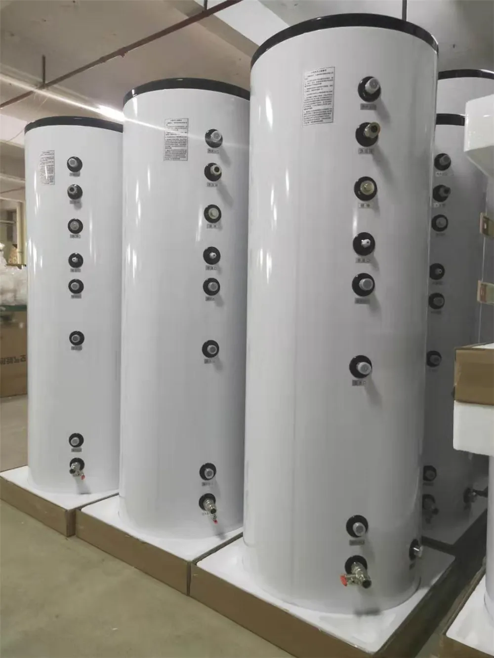 Single Double Coil 50L 100L 200L 250L 300L 400L 500L 600L 800L 1000L Air Source Hot Water Heater Tank Buffer Tank For Heat Pump