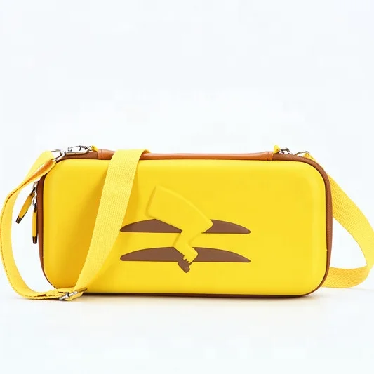 Carrying Case Hard EVA Carry Shell Travel Case Game Traveler Deluxe For Nintendo Switch With yellow Zipper