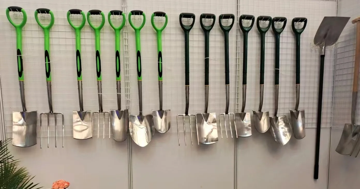 Metal flower wood leveling custom english germany alligator orange T grip shovel huamaoji fertilizer earth sample construction