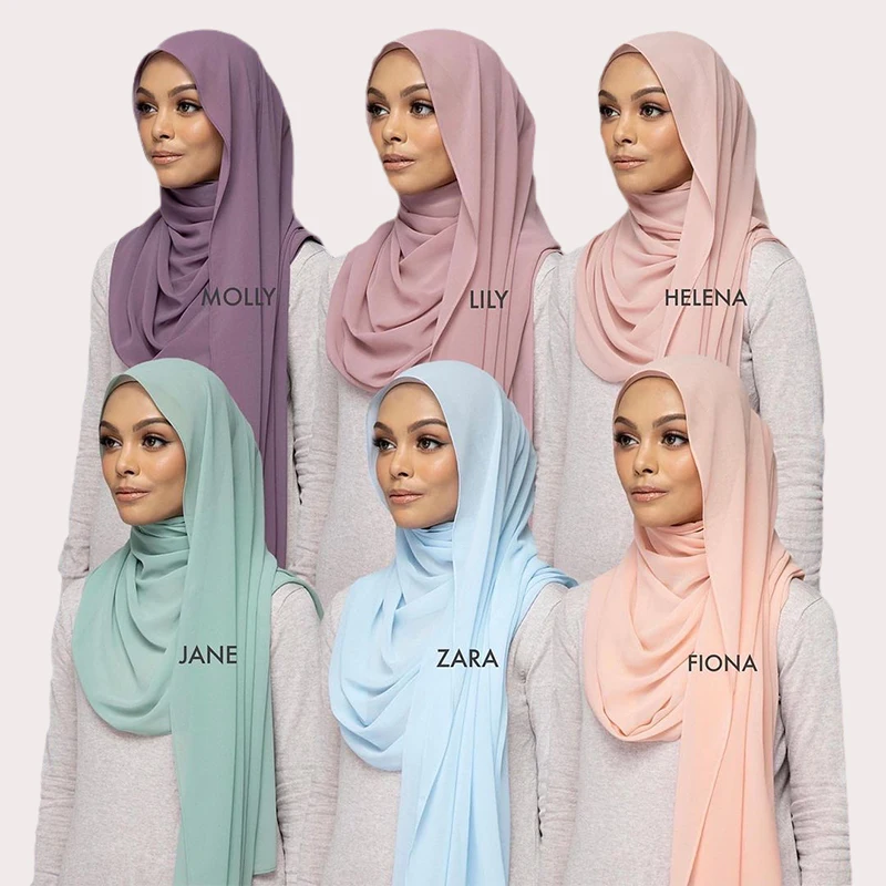 Newest light weight  chiffon voile hijab  georgette haute everyday chiffon muslim chiffon scarf hijab