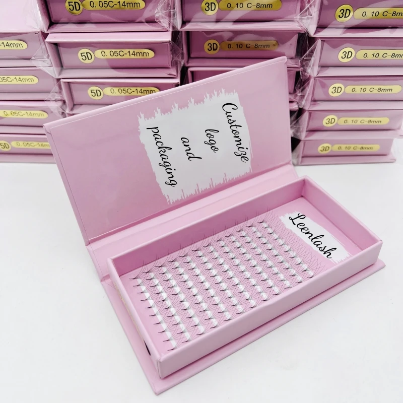 Dark Black Premade Volume Lash Extensions Russian Premade Volume Pre Made Fans Eyelash Extensions