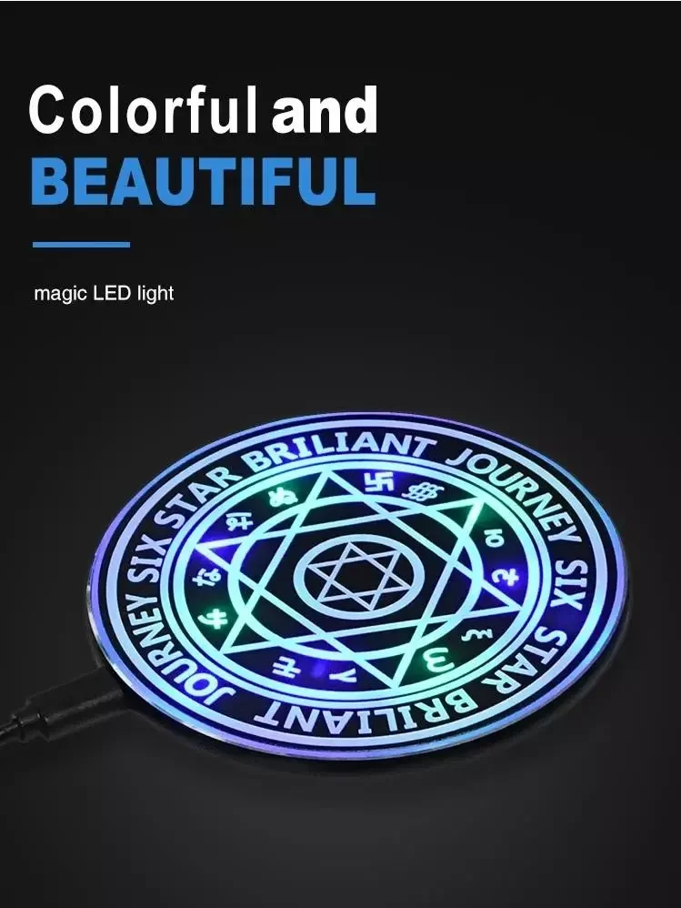 10w Qi Fast Ultra Slim Magic Array Wireless Charger Pad for All Qi-Enabled Phones