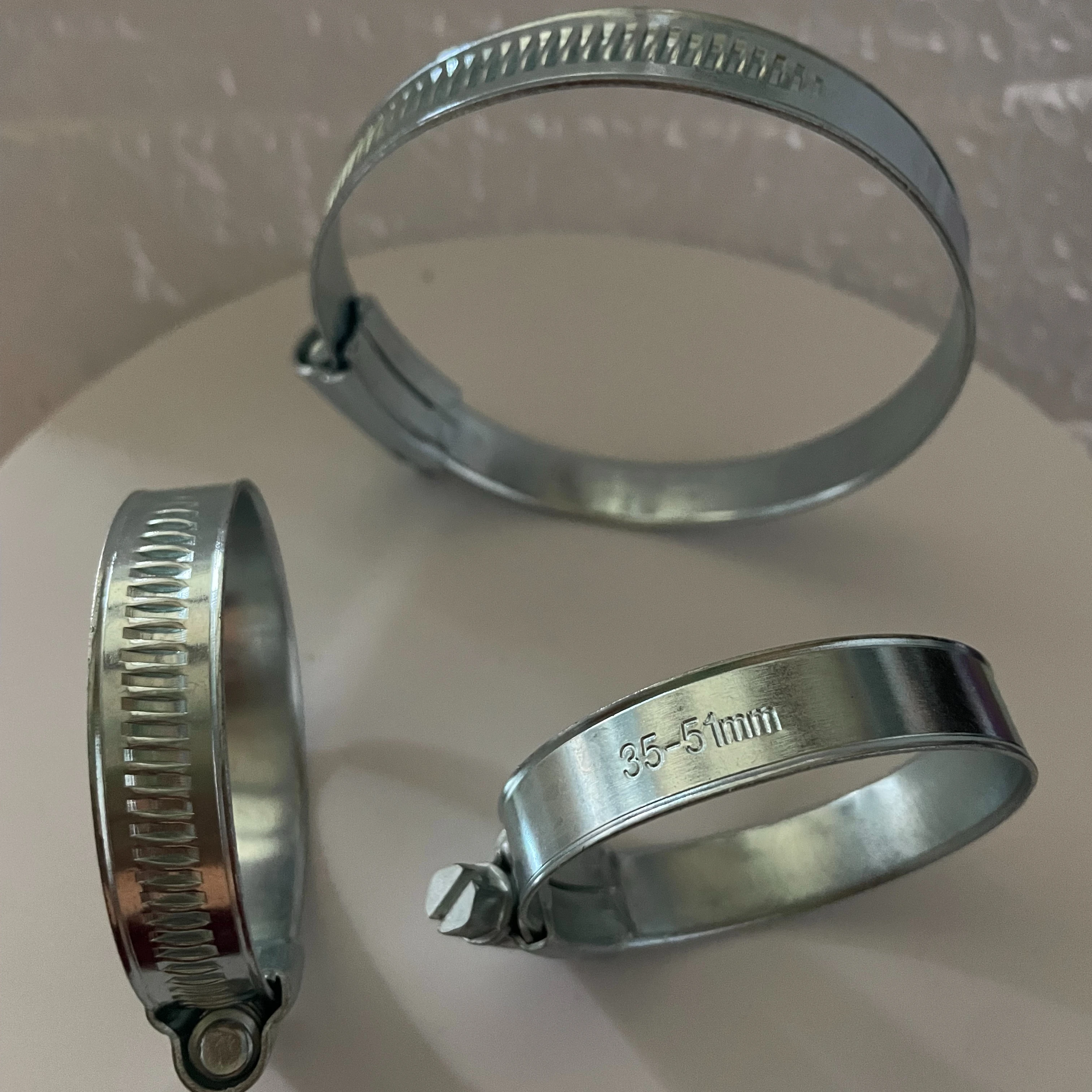 Adjustable British Style Hose Clamp Gas Worm Drive Auto Housing Clamps Clips