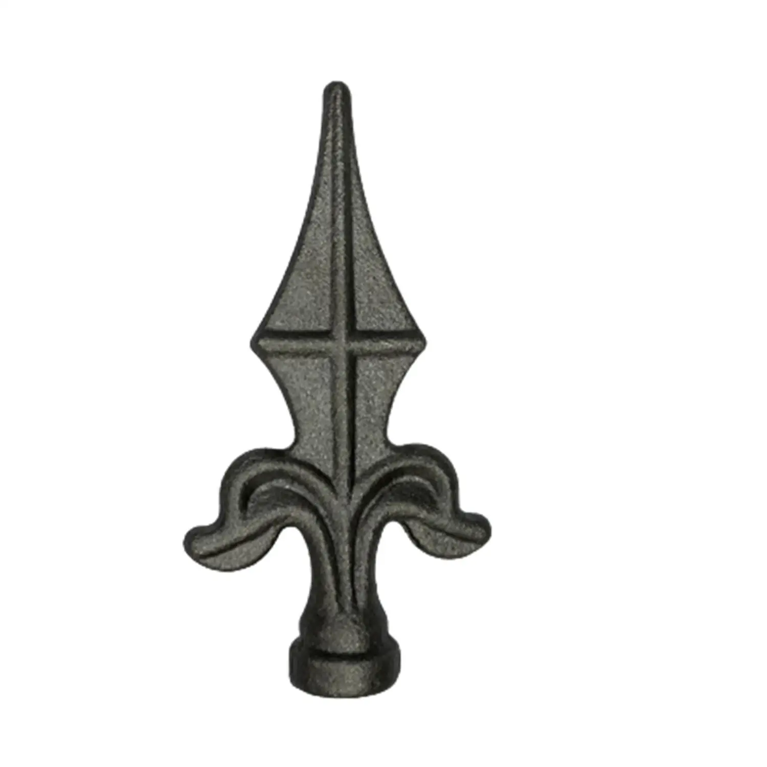 Wrought iron top railing hand forged spear point iron forged spear iron spear heads final points