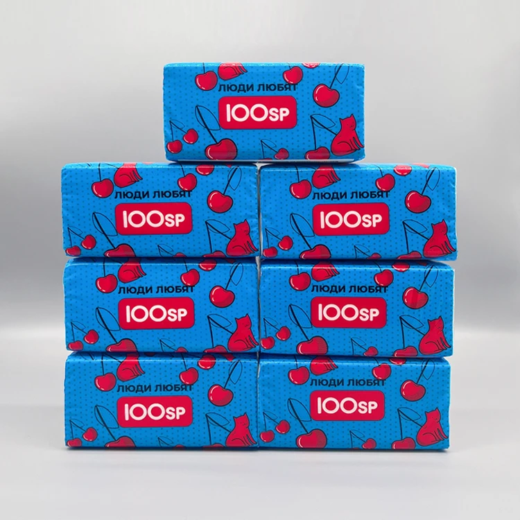 Wood Pulp Private Label Disposable Face Scented Facial Tissue Paper Sterilized Puffs Bag Custom Tissue Paper for Home