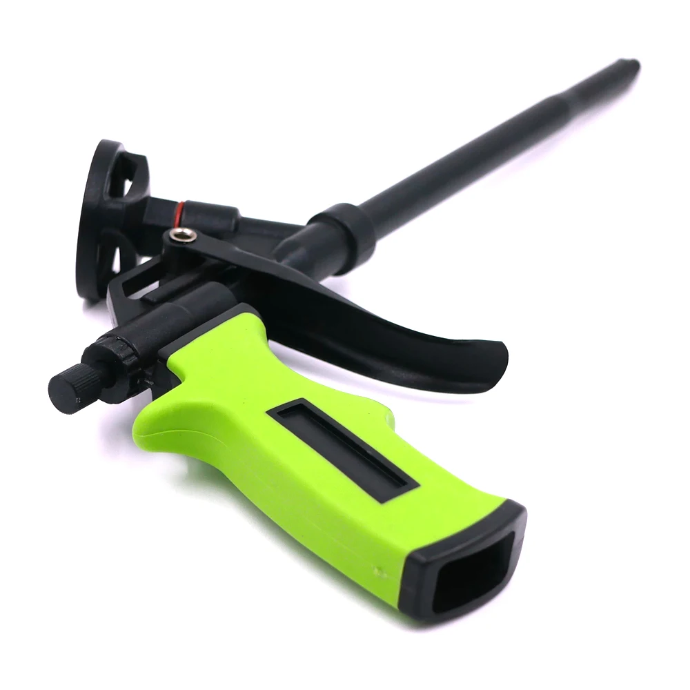 Green Manual Foam Caulking Gun Expanding Dispensing PU Foam Spray Gun Application Applicator