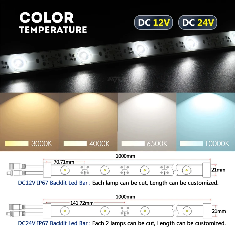 UL CE Rohs 3030 14leds/m Outdoor Light Source Led Back Lit Led Bar for Single side Lightbox