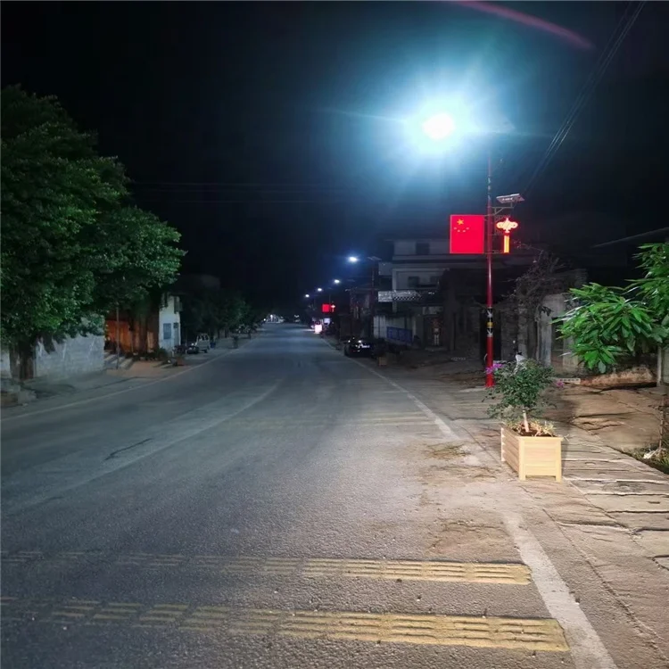 New Modern High Lumen Outdoor Waterproof Integrated Aluminum 30W 40W 60W 80W 100W LED All in One Solar Street Light