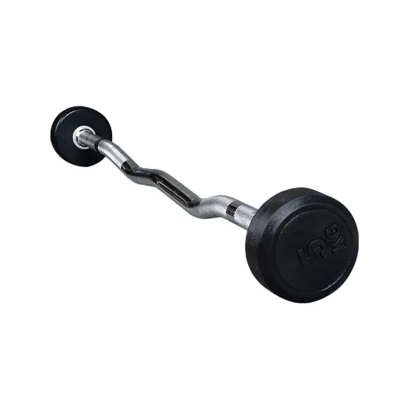 Gym Fitness Equipment Rubber Hex Fixed Barbell Gym Home Fitness Fix Barbell Free Fixed Weight Bar