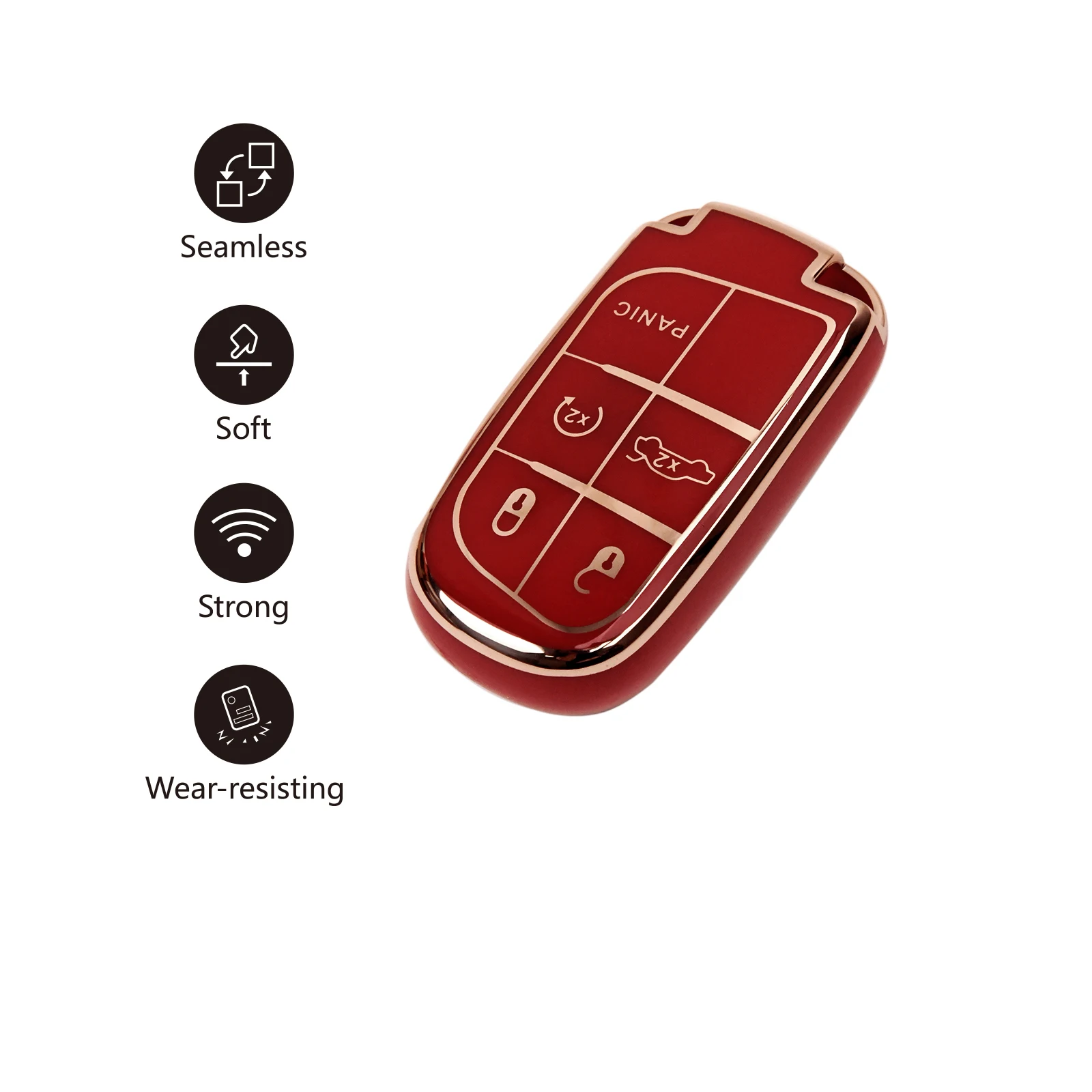 New Design Keyway With Logo Cover Available For Wholesale Fashionable Design Automotive Interior Smart   Jeep Car key Cover