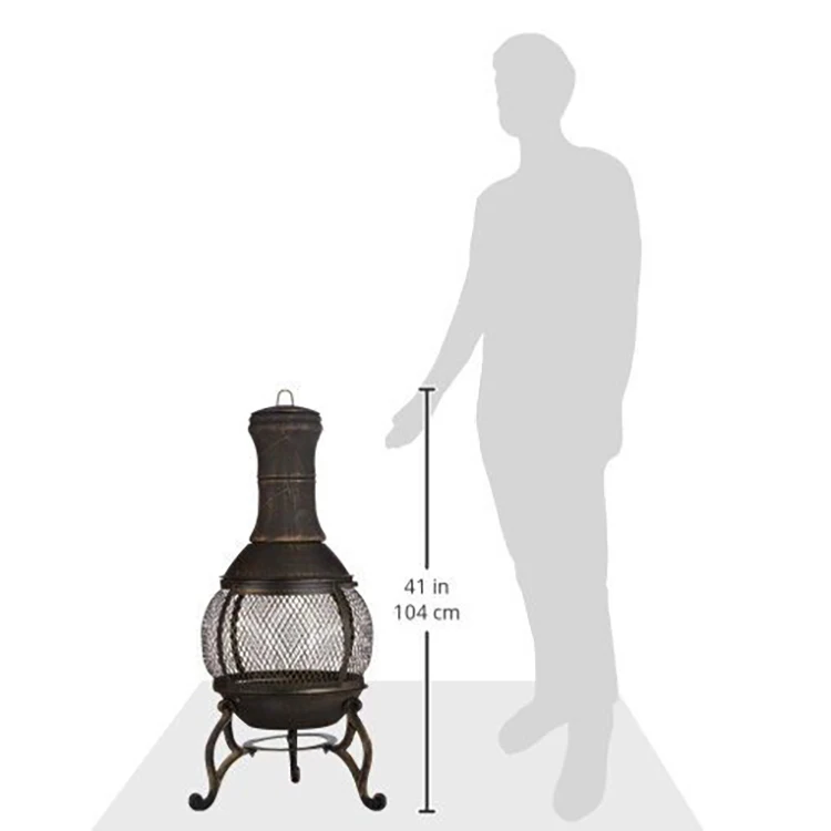 Surprise Price Heater wood burning vertical mini Chiminea portable backyard metal fire pit for Outdoor