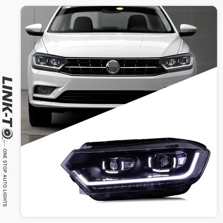 LINK-TO For Volkswagen Bora 2016 2017 2018 2019 2020 2021 Headlight Assembly Modification LED Head Light Lens Xenon Headlamp