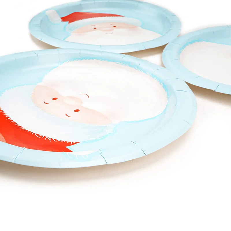 Christmas Paper Plates and Napkins Party Supplies Disposable Dinnerware Set Merry Christmas Decor, Xmas Winter Holiday Tableware