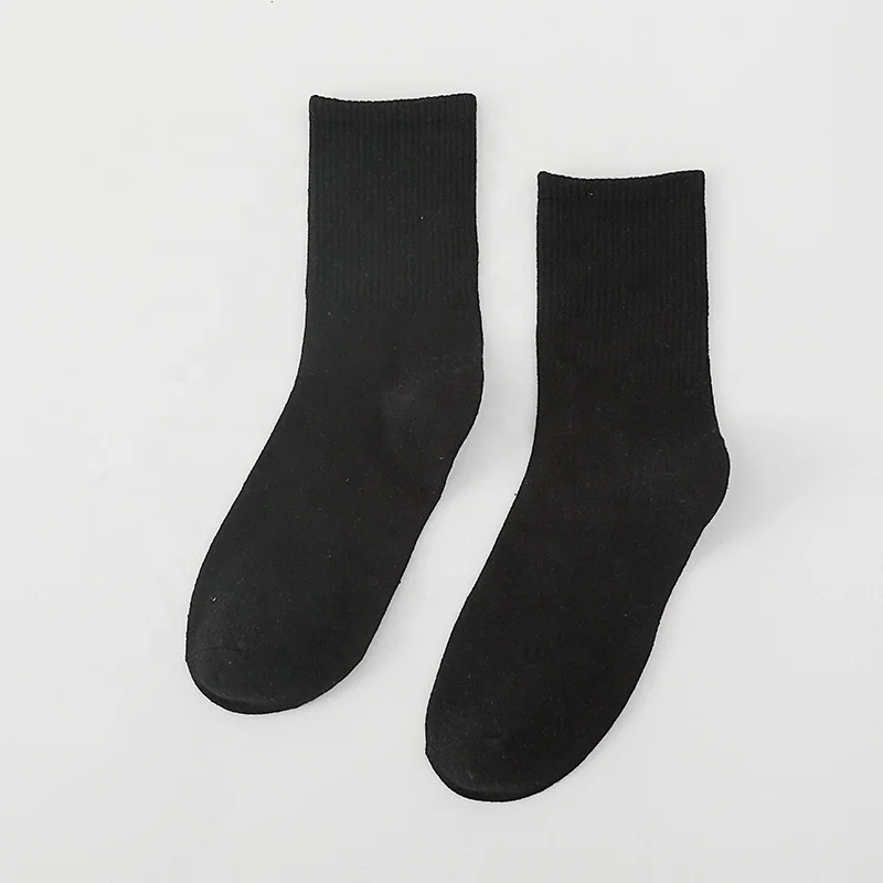 Wholesale Korean Novelty Cotton Crew Socks Black And White Cow Print Pattern Socks For Women