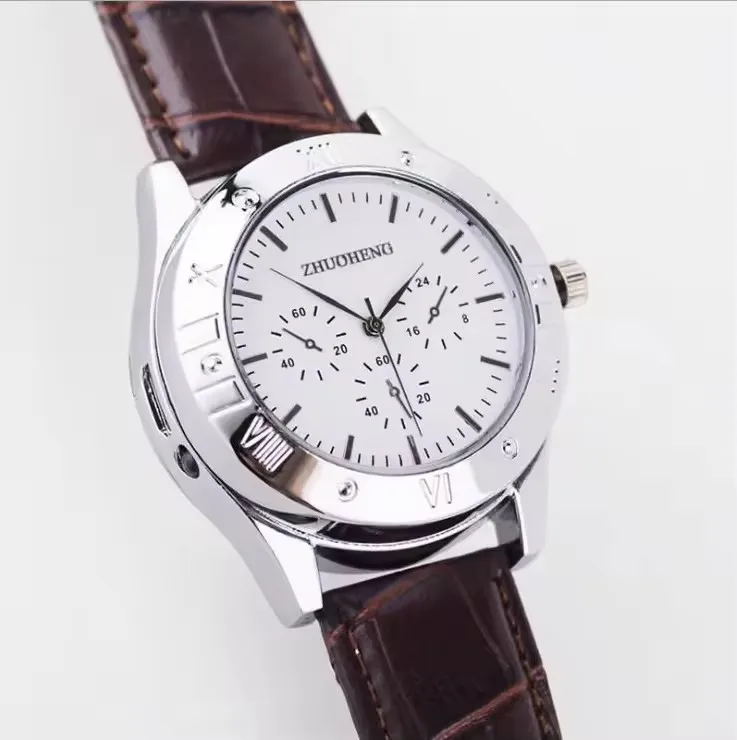 Unique Multipurpose Fashion Wrist Watch Lighter Flameless Heat Coil Igniter Electronic Lighter Watch For Men