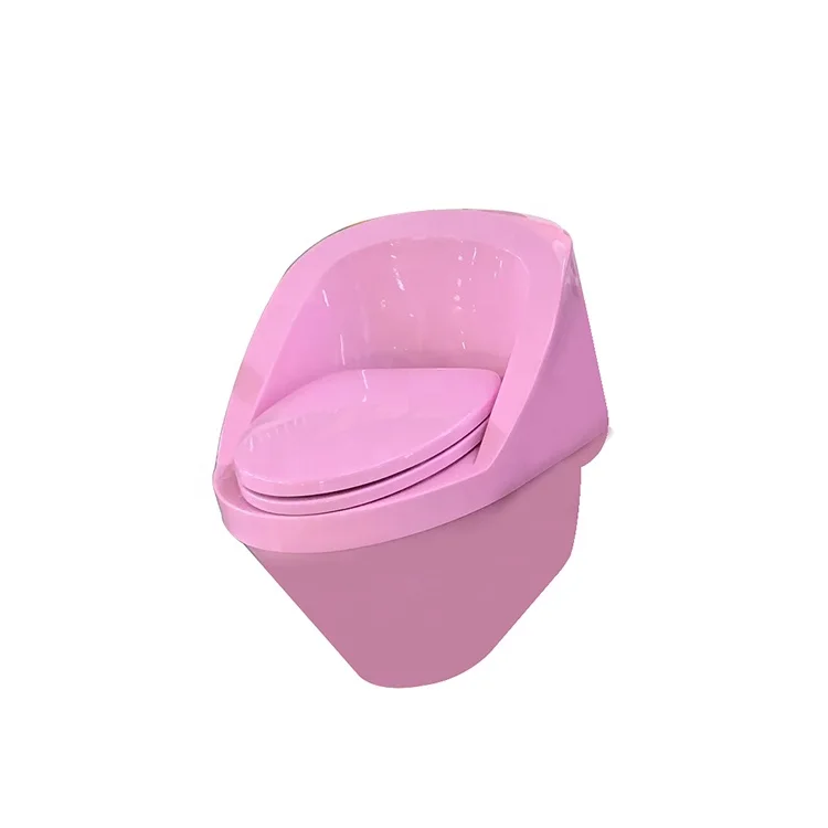 Alibaba wholesales price fashion classical sanitaryware plastic pink one piece toilet