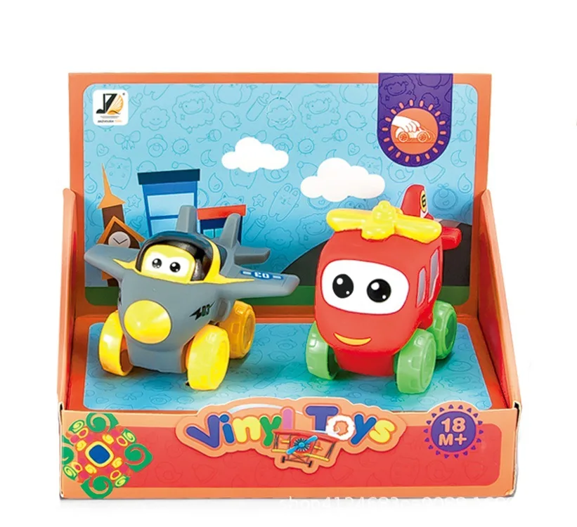 The New Listing Soft glue aircraft 3Mixed baby early education creative cartoon glide toy aircraft display box 2Only Toy