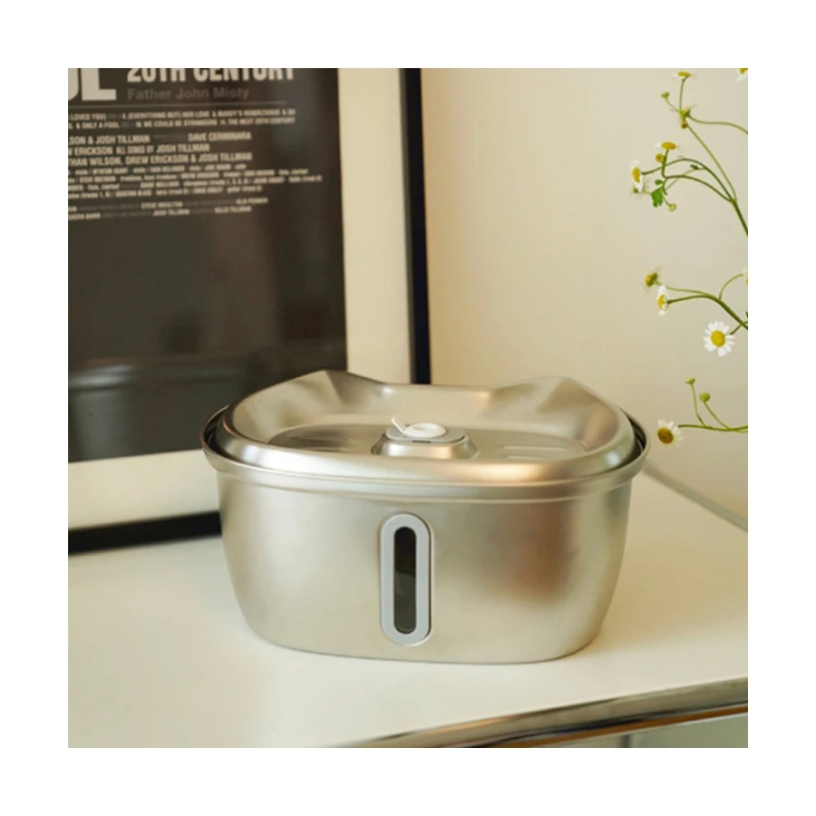 Wholesale 3.2L 304 Stainless Steel Cat Pet Mute Drinker Feeder Bowl Automatic Pet Water Fountain