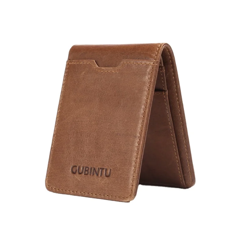 Retro Folio Leather RFID Wallet for Men ID Card Holders Wallet Money Clip for Women