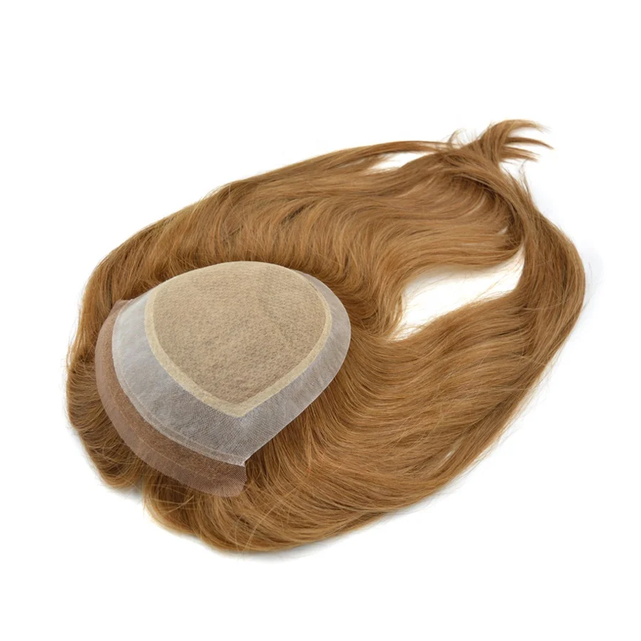 Brazilian Human Hair Toupee for Women Real Hair Natural Silk Top Lace Women Men Toupee