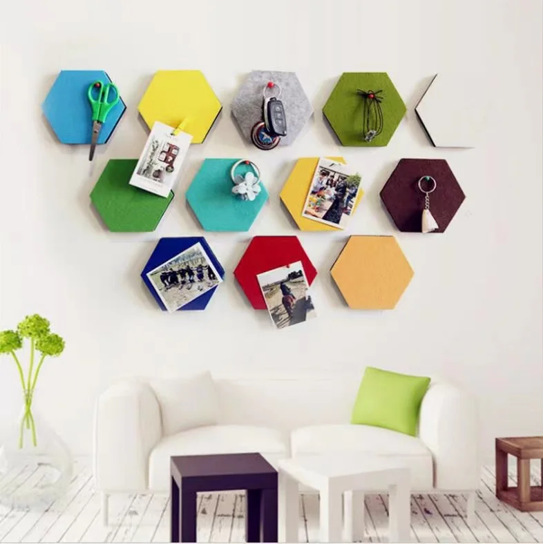 Hexagon Soundproofing Sound Absorbing Felt Tiles Acoustic Panel