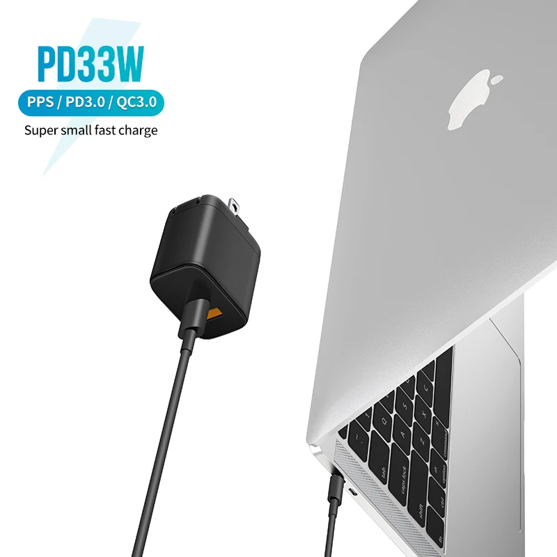 IPhone13 Charger 33W Max PD30W+QC3.0 Fast Charging A+C Wall Charger For Smart Phones