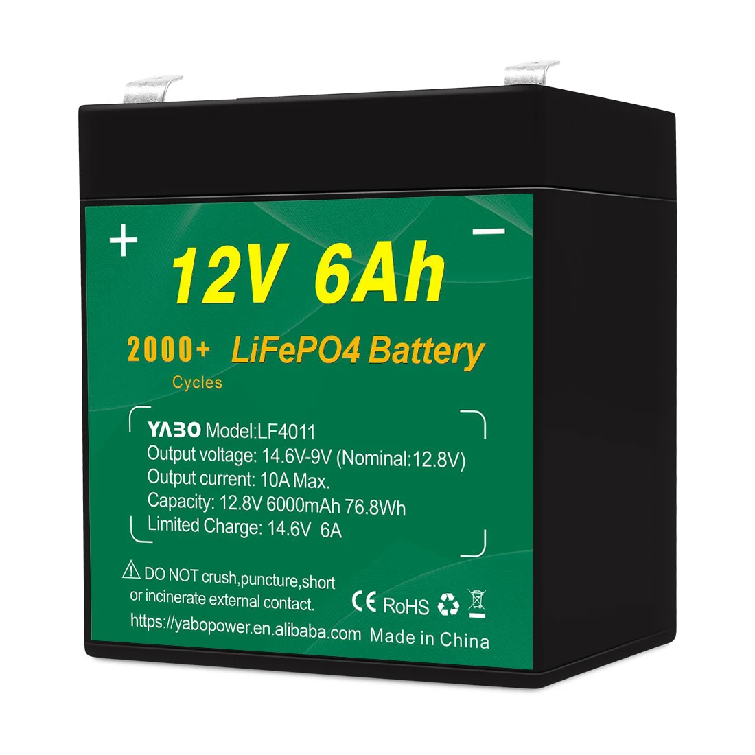 Low Temperature Cycle Factory Wholesale 12.8v 10ah 5ah 6ah Lifepo4 Battery Pack Car Battery