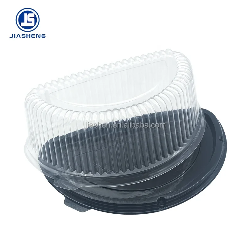 Round Cake Containers Cake Packaging Box Clear Plastic with Dome Lid Disposable 8-inch Food Manufacturer PET Cake Packing