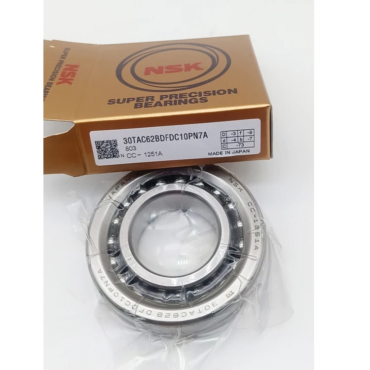 NSK Screw Bearings 30TAC62B Angular Contact Ball Bearing 30TAC62B NSK for CNC machines spindle