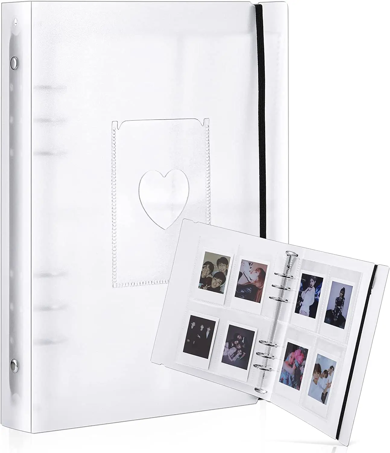 High quality Clear Sleeves 20 Inner 6 Ring Binder A5 Kpop Photocard Holder Book Mini Photo Album for Business Card