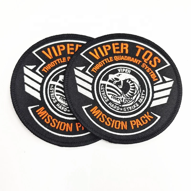 Wholesale OEM Custom Design Embroidery Badge Brand Name Letter Logo Clothing Accessories Embroidered Badges