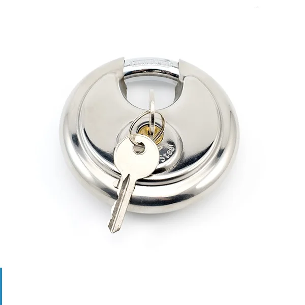 YH1256  SUS304 201 Steel Disc Shackle Padlock With 2 Keys  70mm boat rollers camper jacks HengdaChenming