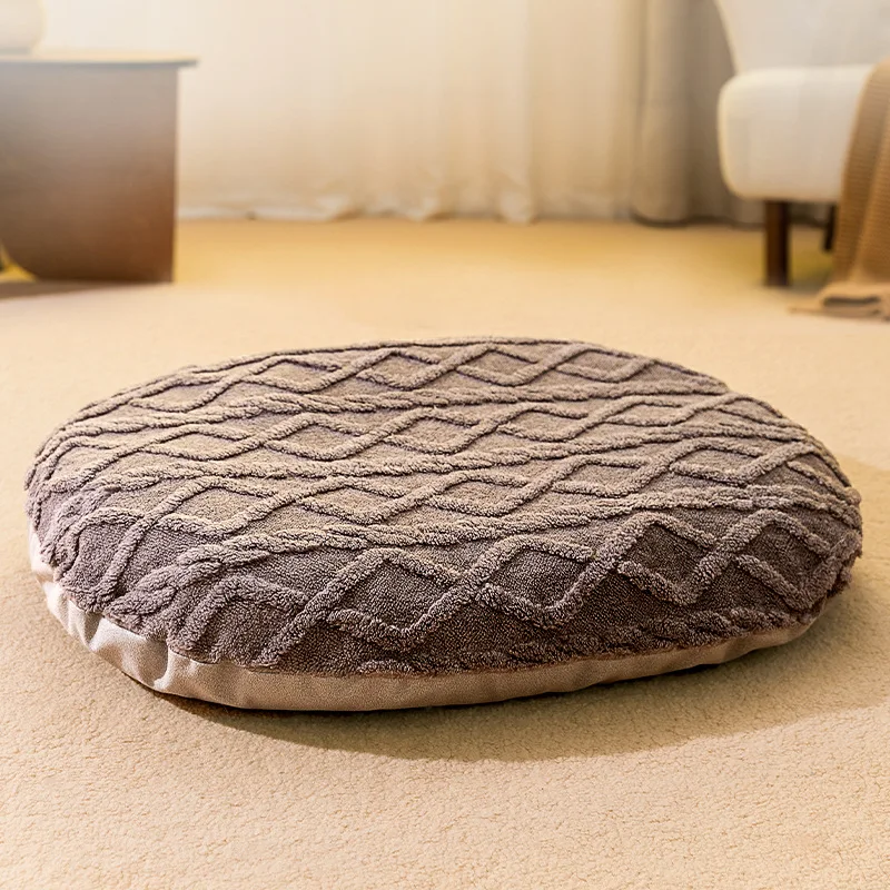 Soothing Warm Sleep Winter Plush New Round Pet Bed Padded Large Pet Bed